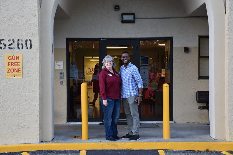 Vice Mayor of Indiantown, Anthony Dowling, and council member Susan Gibbs-Thomas celebrate Florida City Government Week at Warfield Elementary on Friday, Oct. 22.