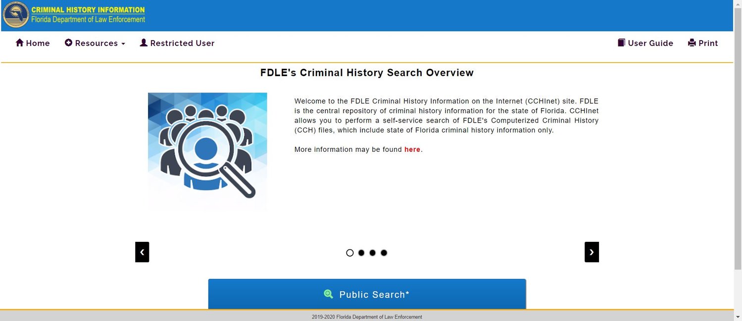FDLE has updated Florida’s Computerized Criminal History Internet webpage, making it mobile friendly and easier to use.