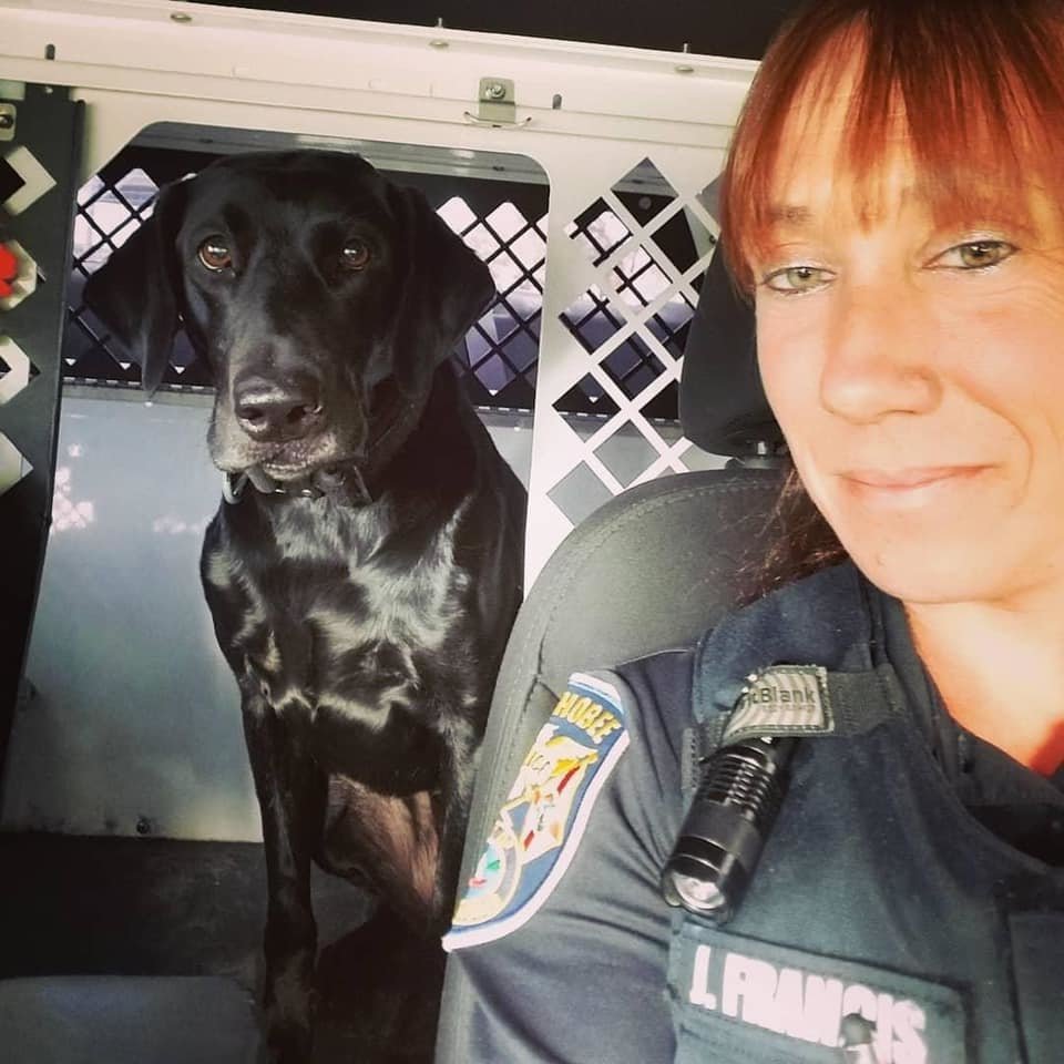 K9 Luna and Office Jessica Francis are always ready to get the job done.