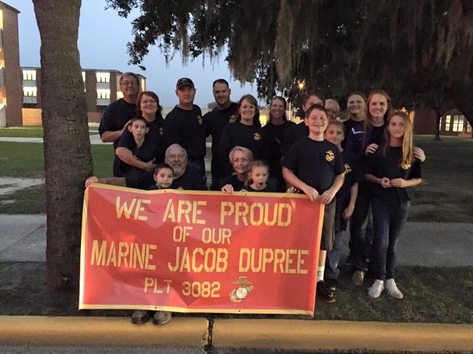 Veteran Jacob DuPree has always had a very supportive family.
