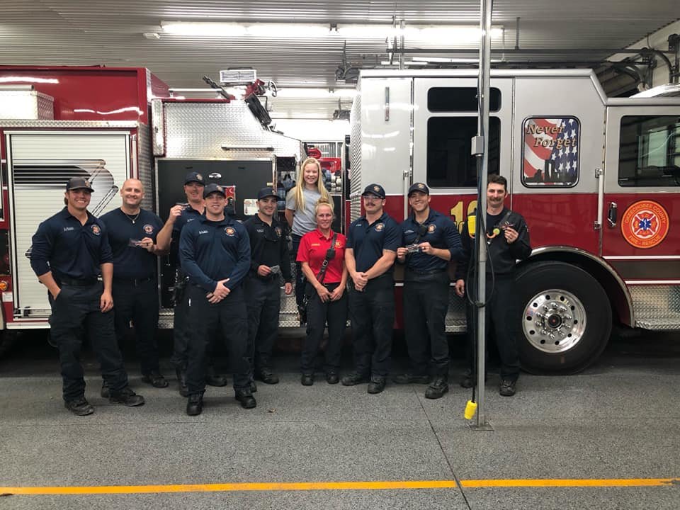 Station 1 was excited to receive a special gift from a 9-year-old.