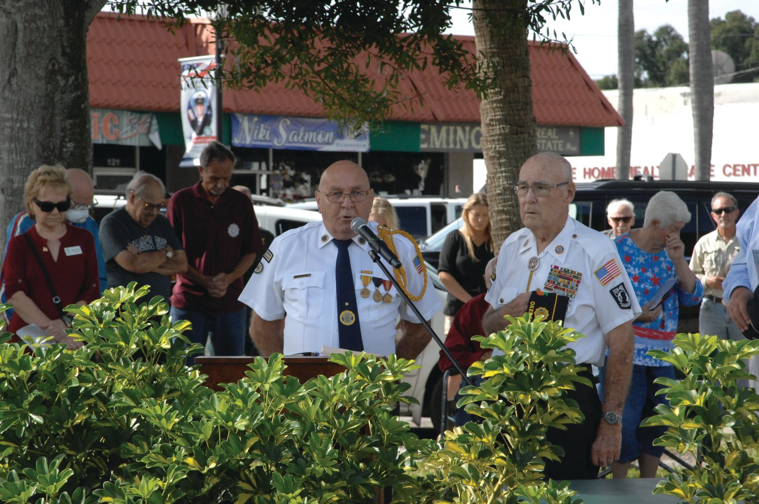 Dan Fennell of American Legion Post #64 was the master of ceremonies for the Veterans Day Services in Okeechobee on Nov. 11.