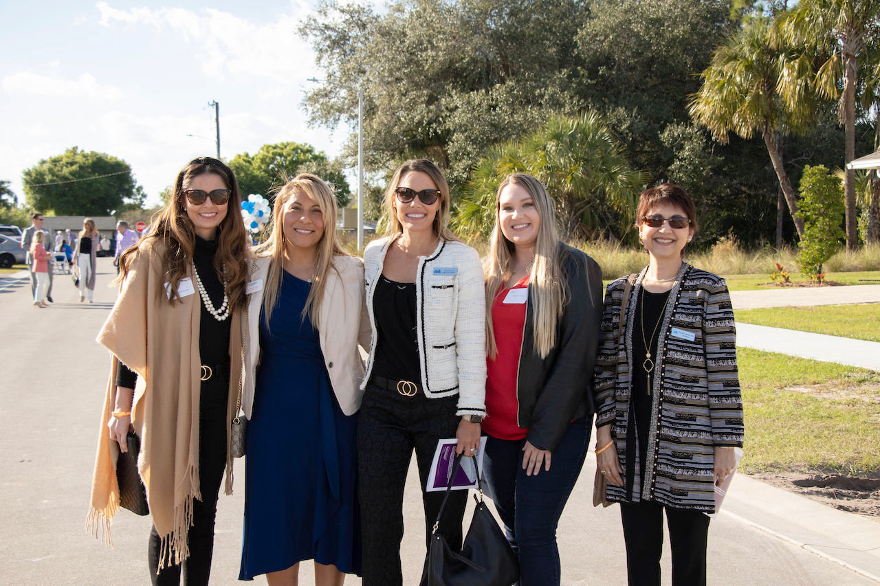 Stephanie Dixion from First Horizons, Immokalee Foundation President and CEO Noemi Perez, and Stofft Cooney Architects staff Jenny Haire, Audra McKinney, and Renee Zepe.