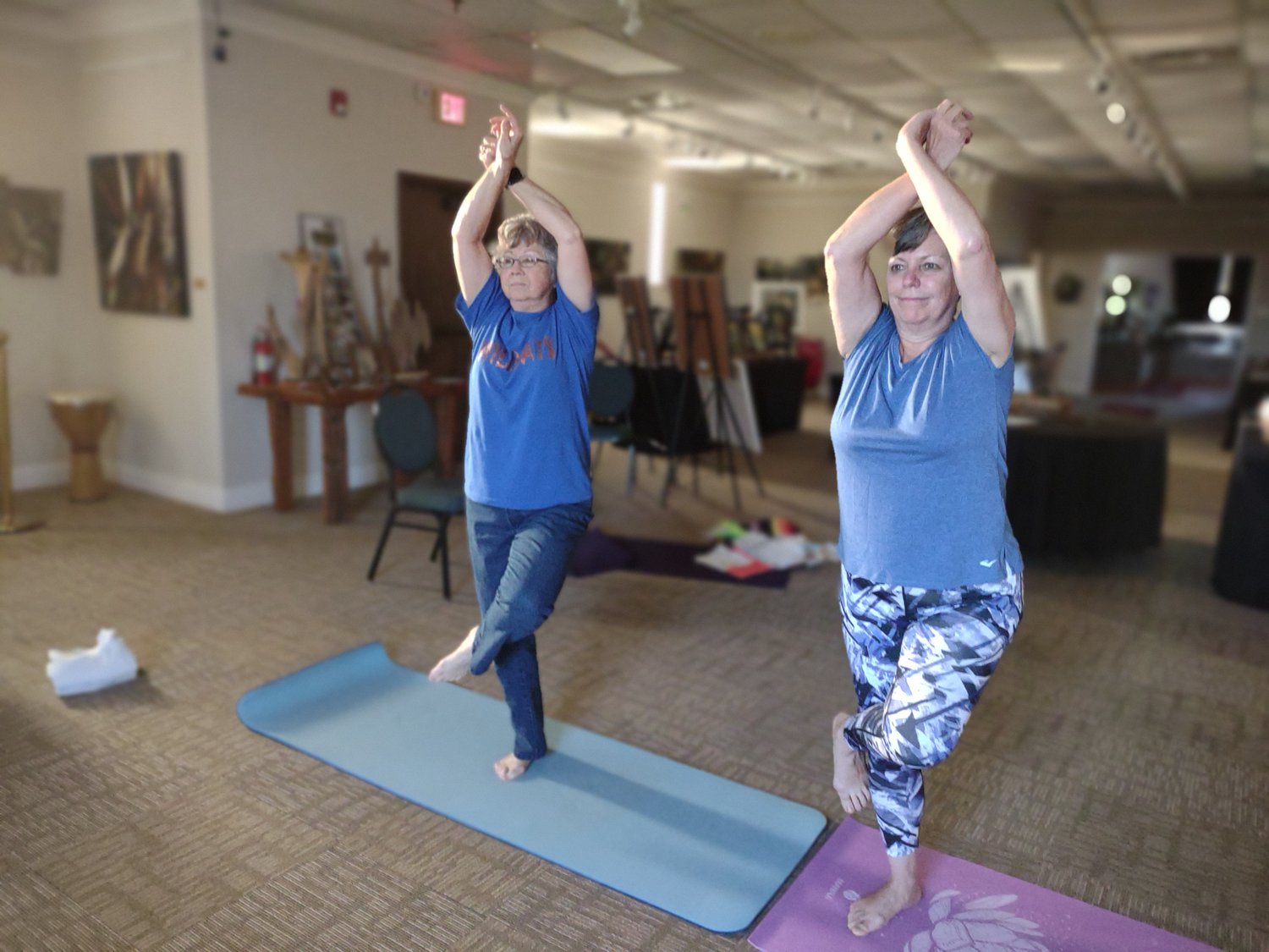 This Yoga practice honors the strength of the “Eagle” in initiating “Eagle Poise.”