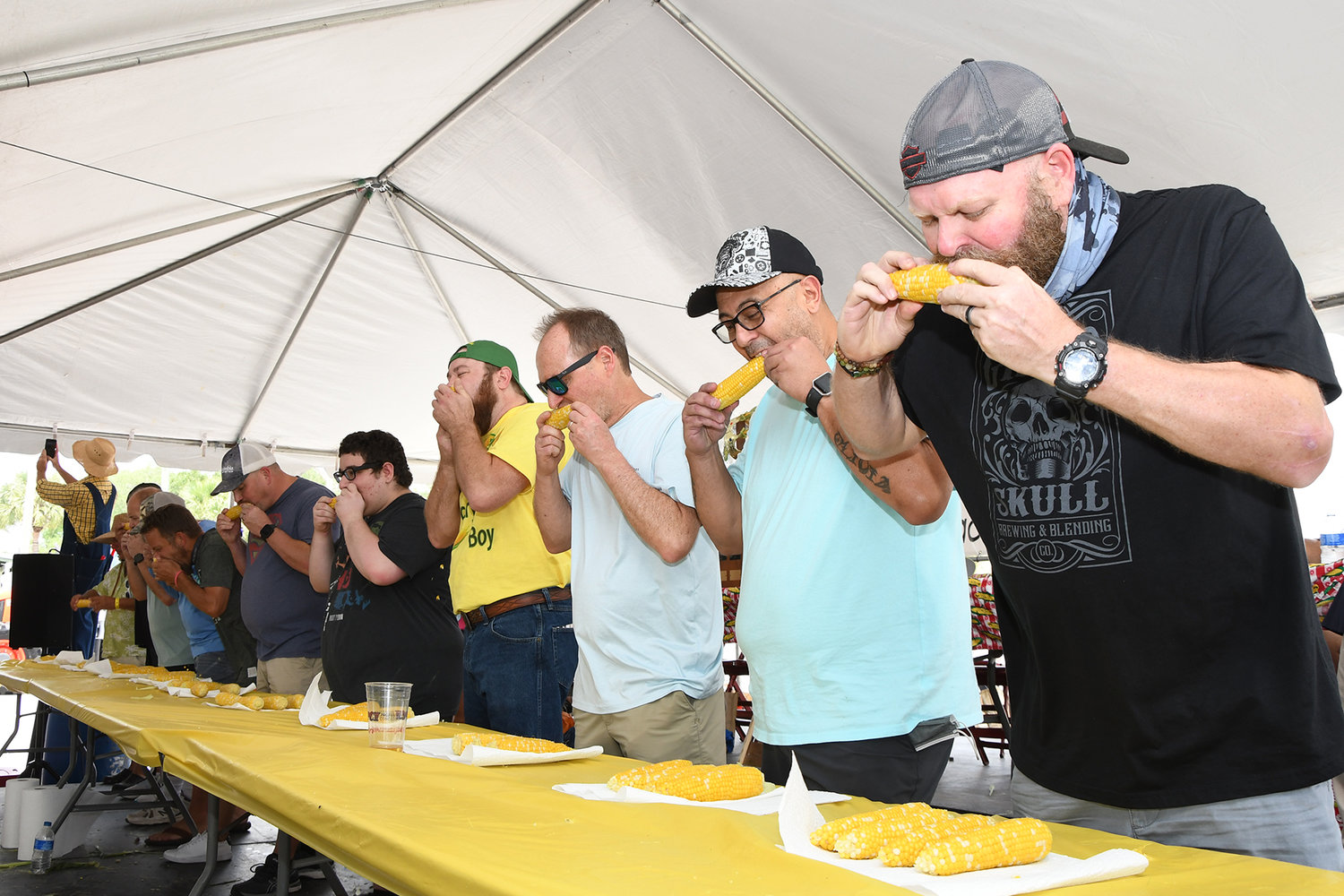 Corn eating contests among both amateur and professional eaters are part of the fun at the Sweet Corn Fiesta.